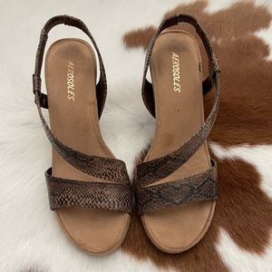 Aerosoles animal skin heels. Size 8 1/2
